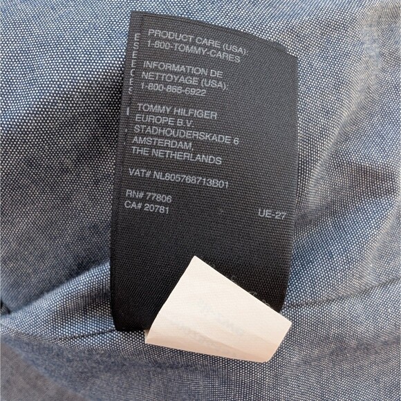 Tommy Hilfiger Moon England Tweed Wool Blazer Jacket Blue Men's Size 48 Academia - Picture 9 of 12